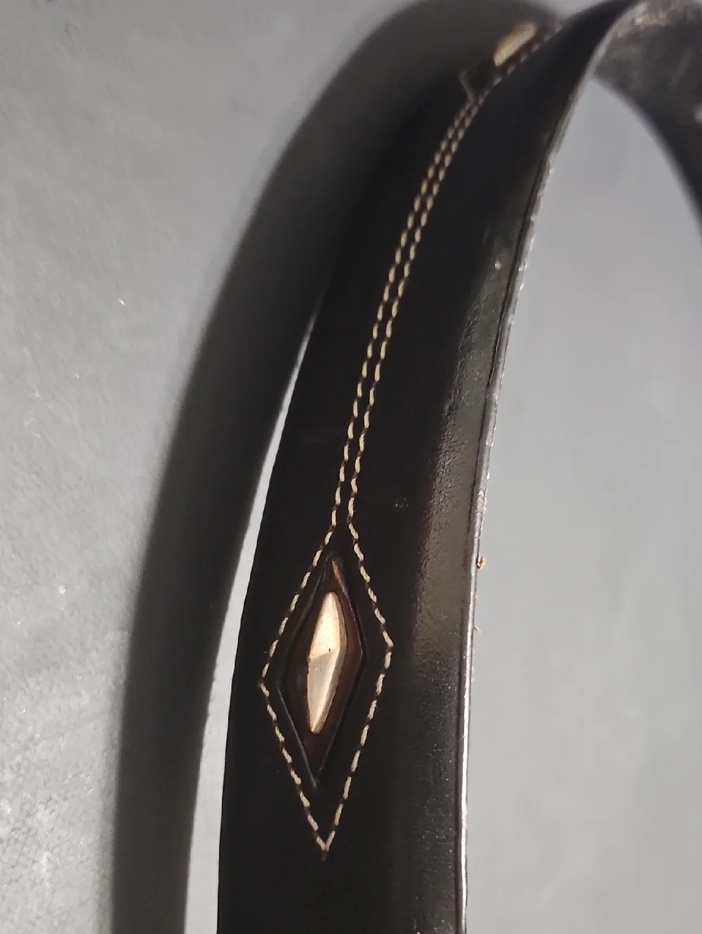 Cabela's Black Leather Men’s Belt with Silver Buckle Size 46